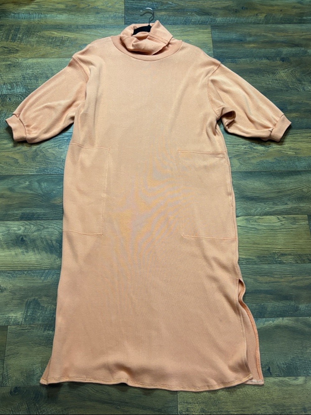 Free People Peach Maxi Turtleneck Dress